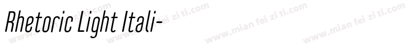 Rhetoric Light Itali字体转换
